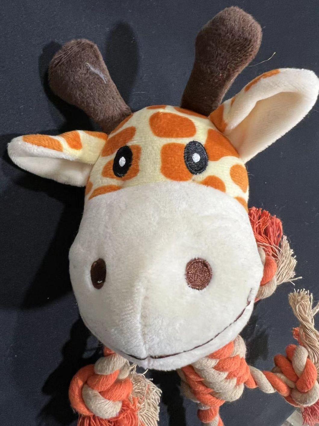 Giraffe Head Pet Toys Dog Toys Rope Toy Chew Toy