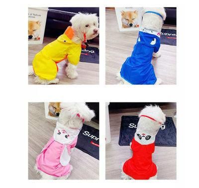 Fashion Pet Dog Raincoat with Hood Poncho, Eco Waterproof Puppy Jacket Pet Rain-Gear Clothes for Small Large Dogs/Cats