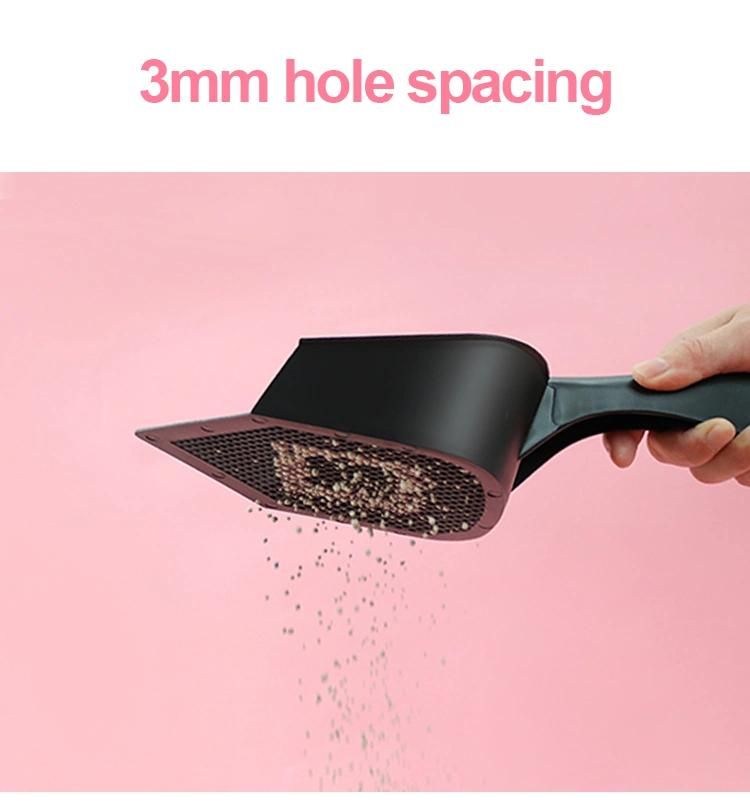 Black Color Plastic PRO-Environment Plastic Cat Shovel Sand Removing Tip Cat Litter Shovel with Fine Hole