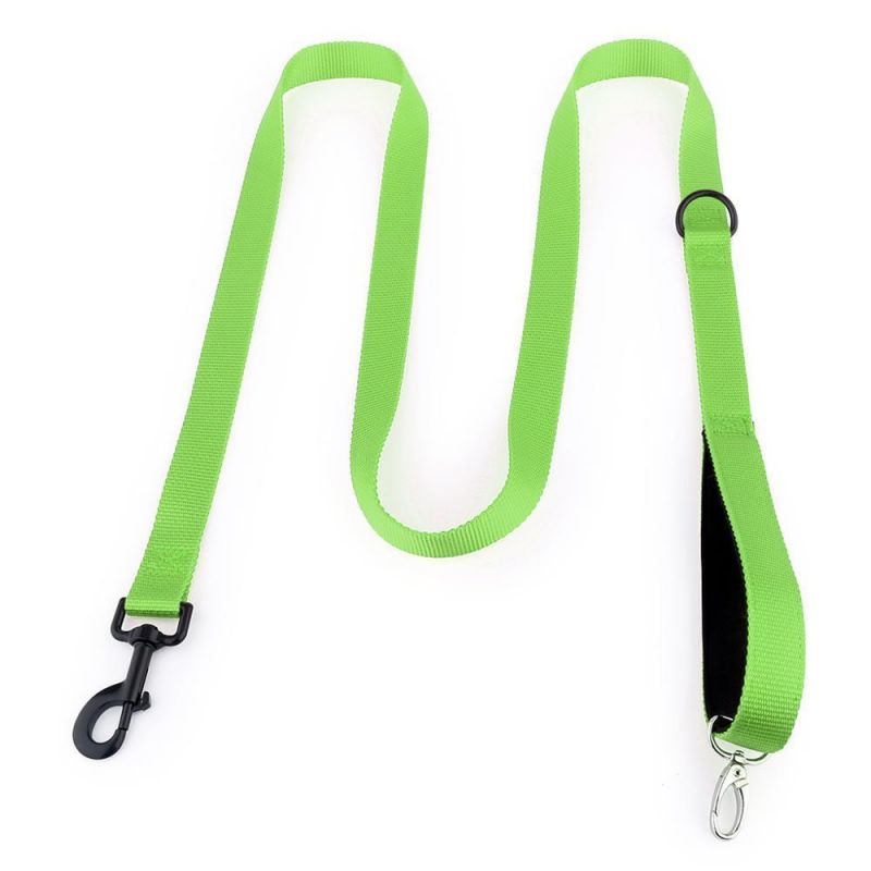 Hands Free Dog Lead with Neoprene Padding 2 Hooks Nylon Pet Dog Leash