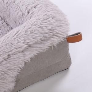 Pet Supplier New Coming Canvas Print Oblong Shape Pet Dog Beds