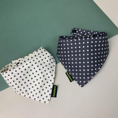 Hidden Snap Button Pure Cotton Adjustable Dog Bandana