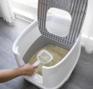 Double Door Clamshell Fully Enclosed Cat Toilet Cat Litter Box Am