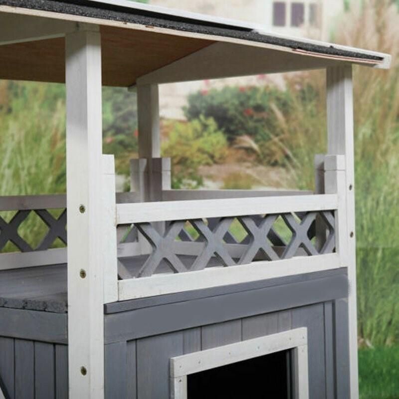 Luxury Wooden Dog House Dog Kennel with Veranda