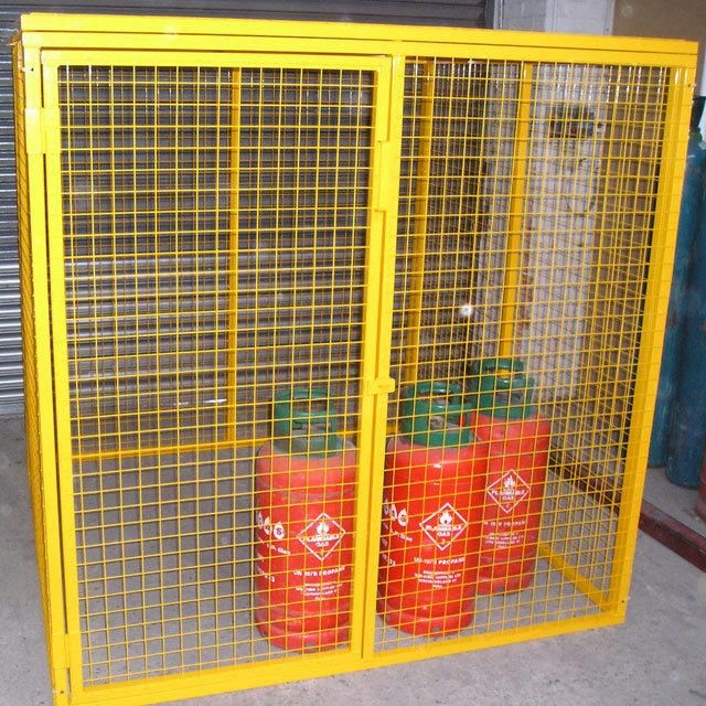 Galvanised Mesh Gas Cylinder Storage Cages