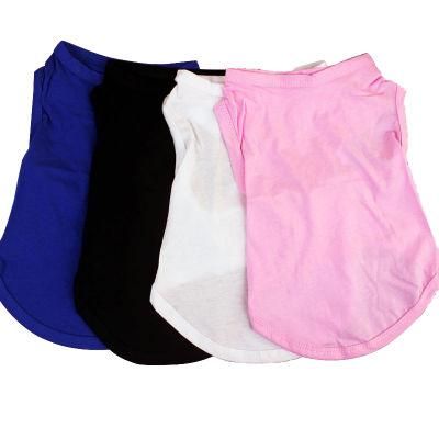 Nostalgic Round Collar Small Dog Clothes Summer Puppy Pet Vest for Teddy Keji Pet Cloth Thin Dog Vest T Shirts