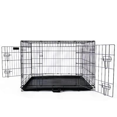 Dog Products, Homes for Pets Dog Crate Double Door Folding Metal Dog Crates Fully Equipped Large Size