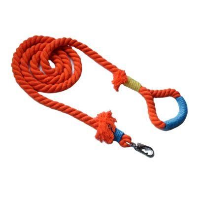 Customized Multiple Color Durable Handmade Cotton Braided Rope Dog Leash