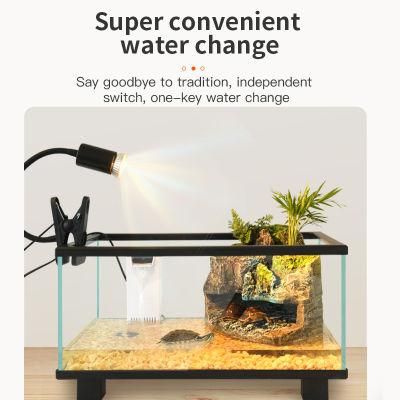 Yee Living Room Table Glass Small Cube Ecological Turtle Tank Aquarium