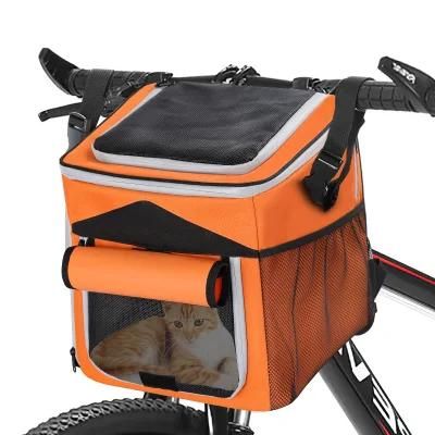 Portable Pet Carrier Booster Backpack Pet Carriers Pet Carrier Bicycle Basket Bag for Dog Cat