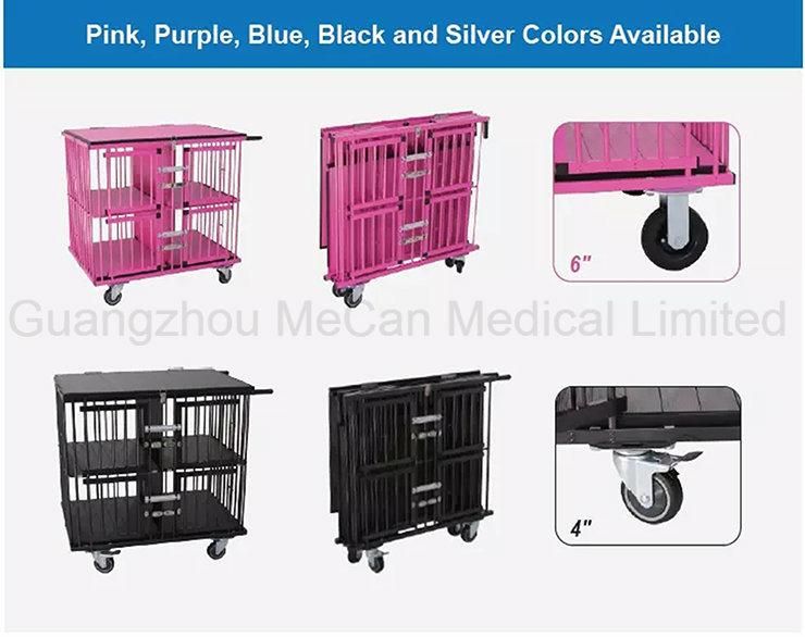 Portable Trolley Dog Show Aluminum Cage