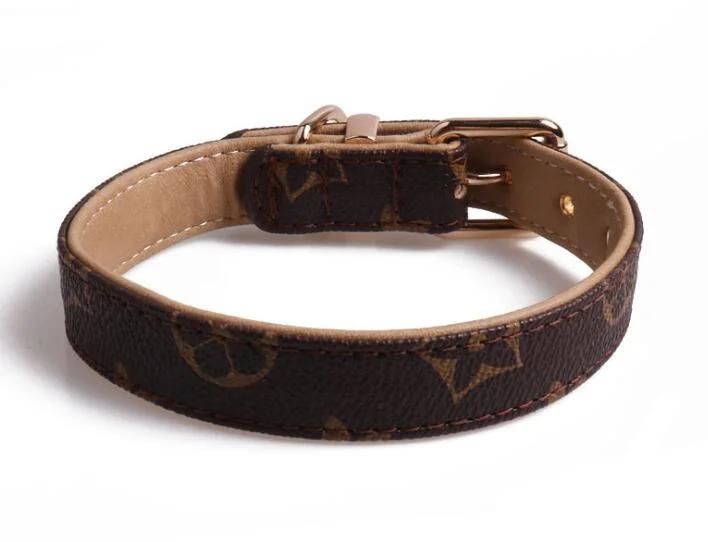 Popular Custom Design Personalized Pet Products Luxury PU Leather Pet Dog Collars and Leash