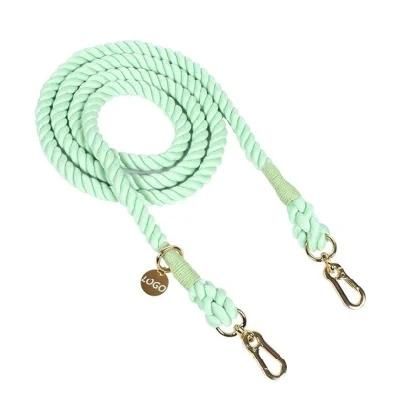 Ombre Luxury Leash for Dogs L Handcrafted Braided Cotton Rope Leash