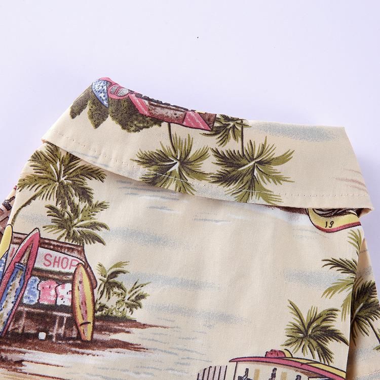 Factory Direct Sale Pineapple Yellow Cute Cat Dog Skirt Custom Print Fruit Summer Dress Pet Clothes