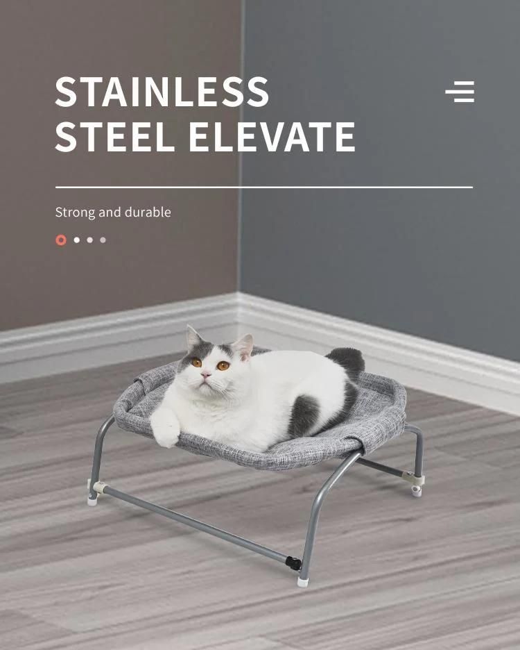 Removable Mat Dog Bed Stainless Steel Elevated Dog Bed