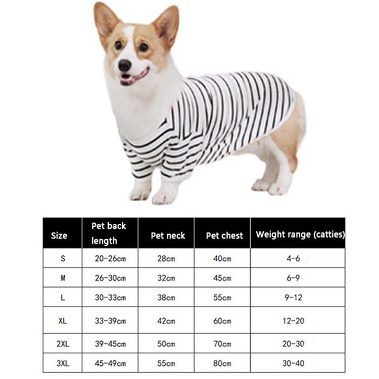 Pet Clothes Spring/Summer Striped Dog Cotton T-Shirt