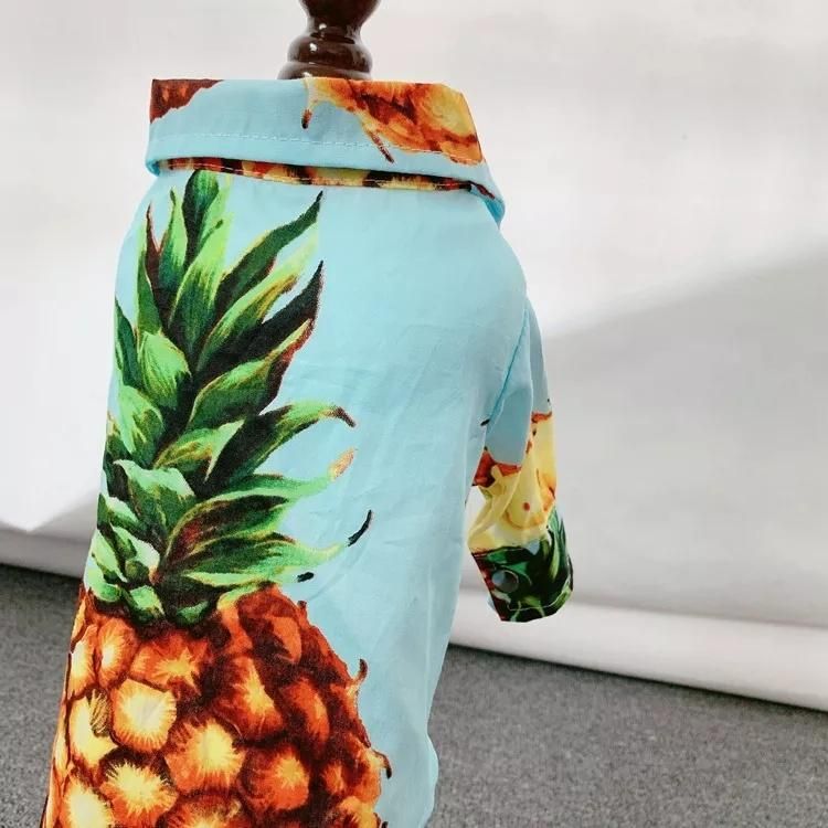 Pineapple Pattern Family Matching Pet- Owner Clothes Polo Shirt Spring /Pet Shirt Tropical Rain Forest Dog Shirt