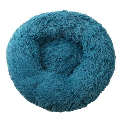 Amazon Best Seller Britain DDP Luxury Donut Cama PARA Mascotas Round Plush Soft Washable Dog Pet Cat Bed