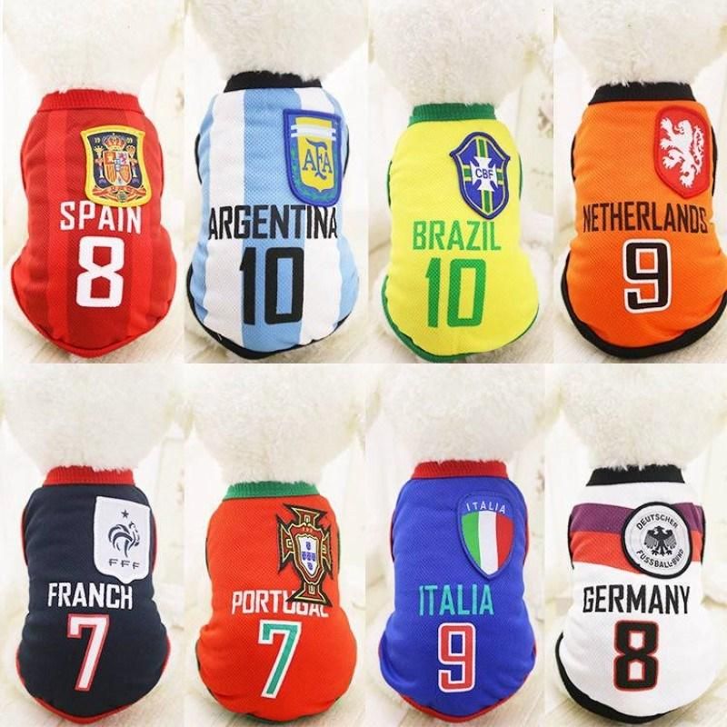 Sports Dog Vest Cat Shirt Pet Products Dog T-Shirt Football Pet Clothes