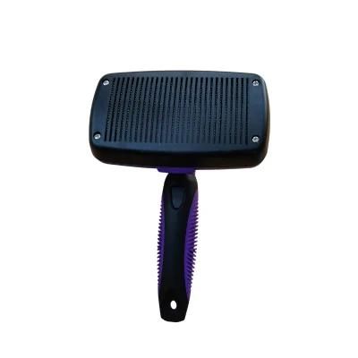 High Reputation Pet Groomer Grooming Hair Removal Self Cleaning Hair Pet Brush Purple