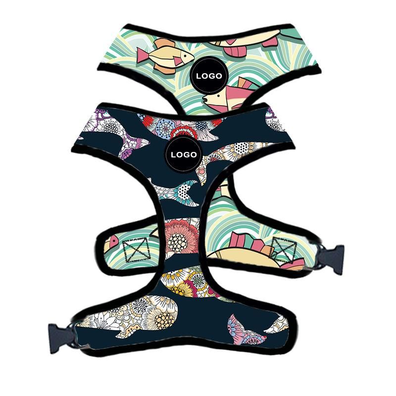 Good Quality No Pull Custom Dog Harness Subliation Pattern Dog Harness