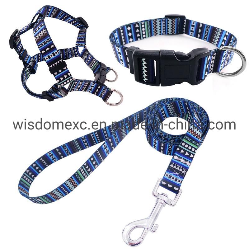 Dog Leash 120cm Adjustable Dog Collar Logo Printed Harness