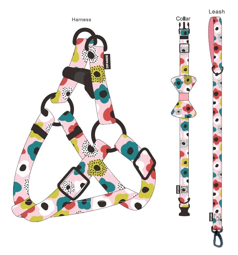 Tactical Soft Pet No Pull Adjustable Dog Harness Leash Set Custom Pet Supplies Reversible Designer Dog Vest Dog Harness