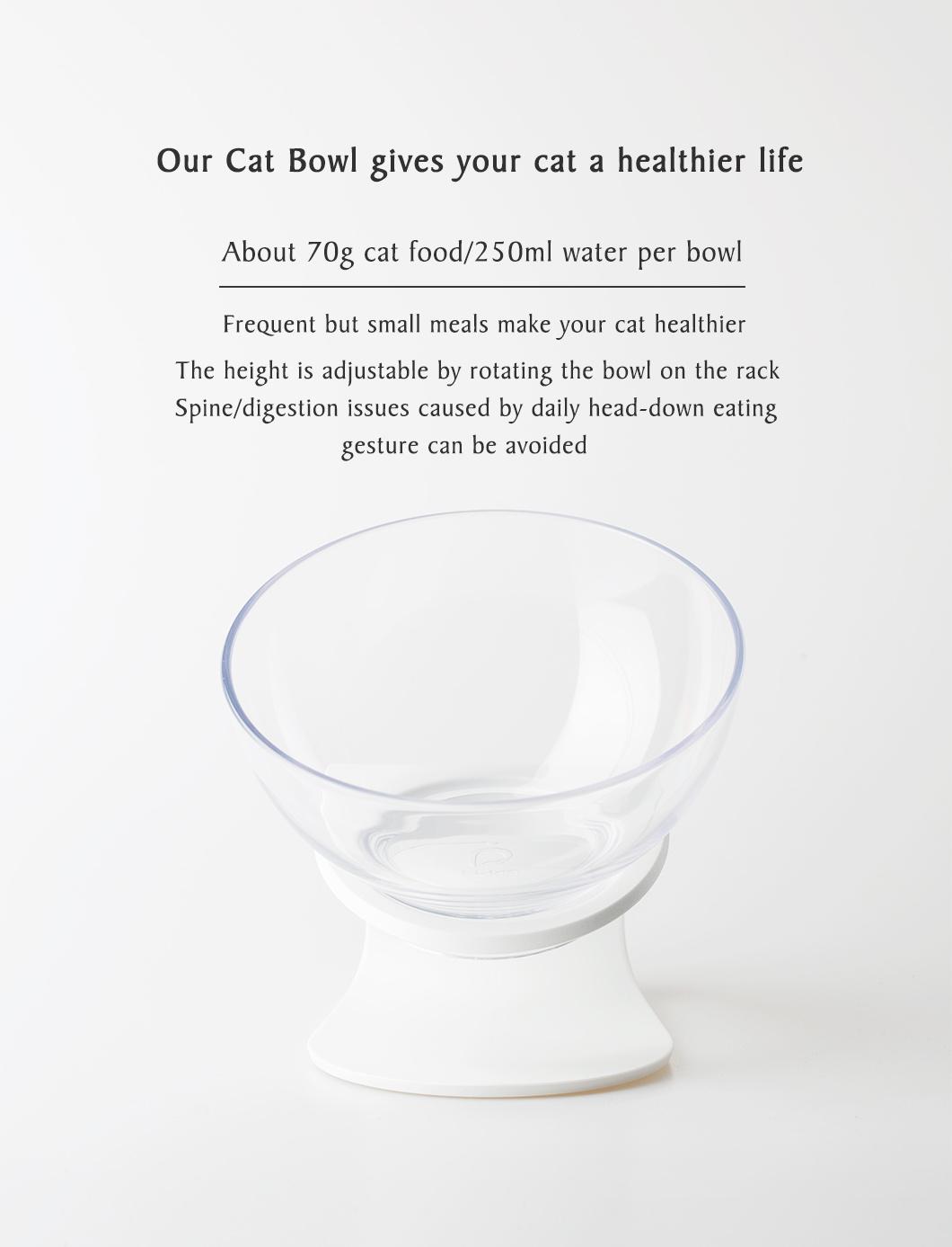 PC&Nontoxic White Color Dog&Cat Bowl with The Adjustable Stand