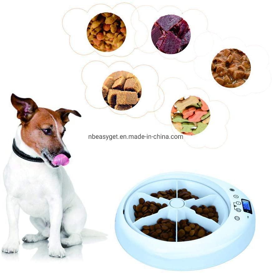 6-Meals Portion Automatic Pet Feeder - Auto Pet Feeder with Digital Timer Food Dispenser Wet and Dry Foods Esg13955