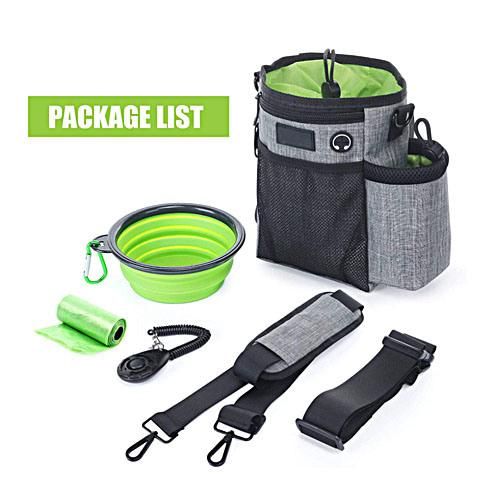 Large Dog Treat Pouch Bag Waterproof Walking Bag Multiple Pockets
