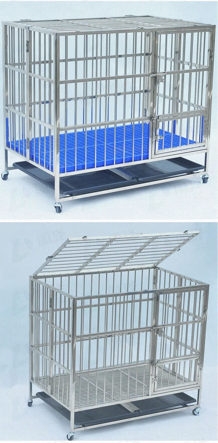 Factory Supply Strong Stainless Steel Dog Cage