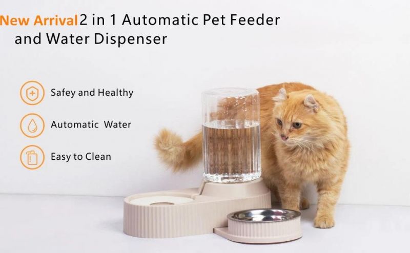 Water and Food Bowl Set Pet Feeder