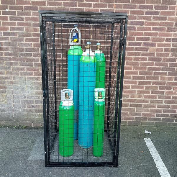 Galvanised Mesh Gas Cylinder Storage Cages