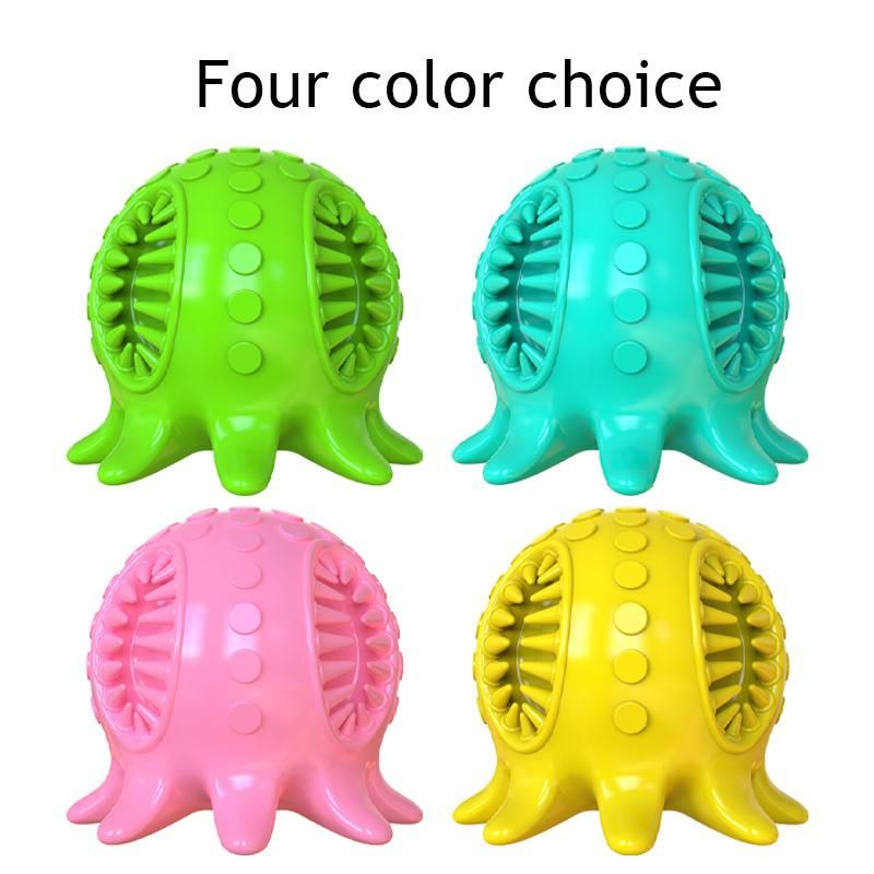 Hot Selling Aggressive Chewers Rubber Chew Toothbrush Teeth Cleaning Octopus Dog Toy