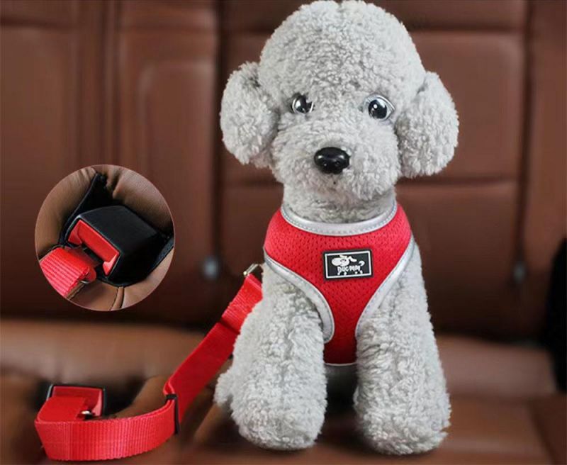 Adjustable Dog Car Safety Seat Belt Strap Durable Pet Car Seat Belt