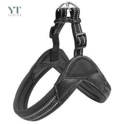 High Quality Heavy Duty Luxury Best Selling Soft Leather Y Dog Harness