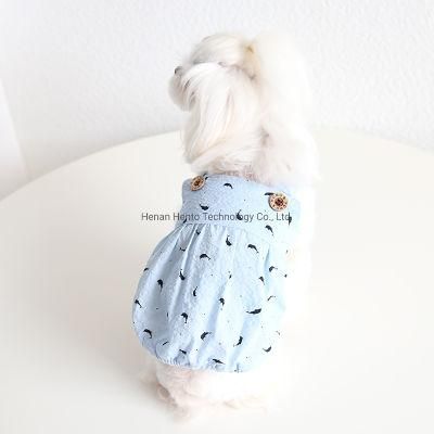 Unique Design New Pet Clothes Dolphin Bubble Embossed Vest Casual Dog Soft Cool Cat Sling T-Shirt
