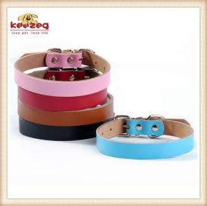 High Quality Thicker Real Leather Pet Dog Collars (KC0121)