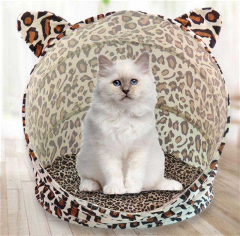 Cat Bed Indoor Pet Tent Warm Soft Cushion