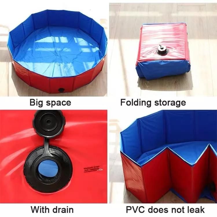 Summer Dog Swimming Pools Collapsible Dog Bathing Tub Portable PVC Inflatable Dog Cat Paddling Pool