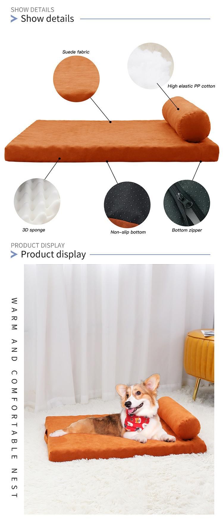 Customized Pet Beds Eco-Friendly Removable Washable Memory Foam Dog Bed