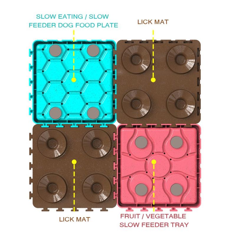 Pet Slow Eating Bowl Licking Combination Plate