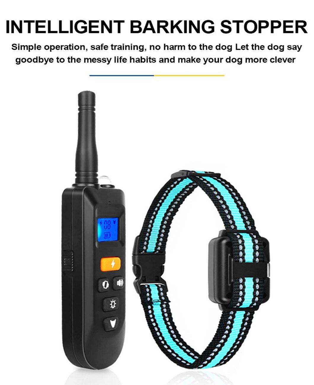 Factory Wholesale Amazon Hot Pet Training Equipment Battery Operation Harmless Shock Anti-Bark Collar No Barking Dog Collar Dog Trainer: