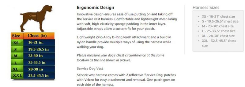 Spupps Service Dog Vest Harness with Patches and Sturdy Handle