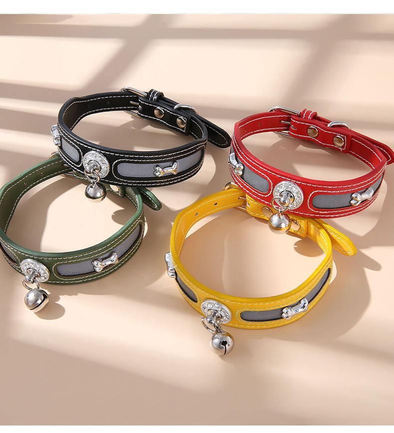 Manufacturer Wholesale Pet Accessories Luxury Leather Dog Collar PU Leather Collar for Dog