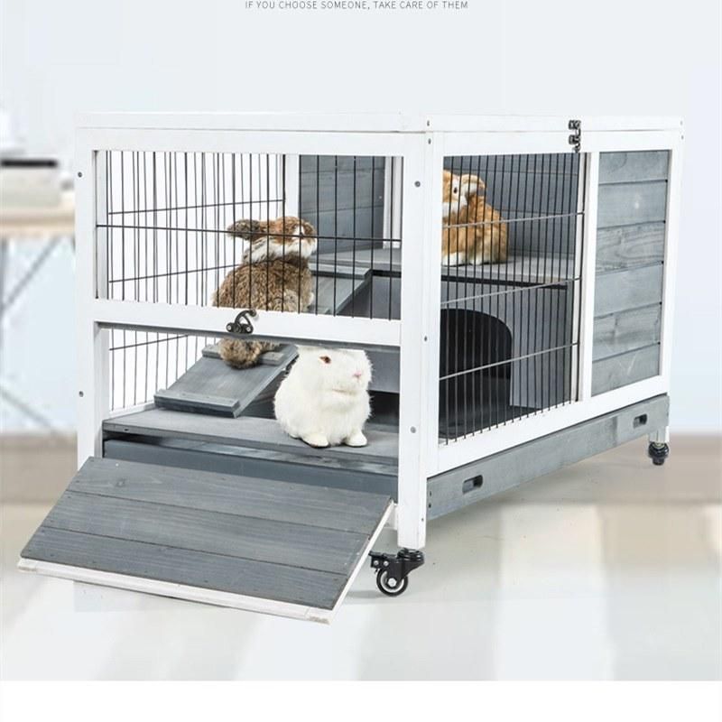 Multifunctional Poultry Breeding House Simple Solid Wood Rabbit Cage