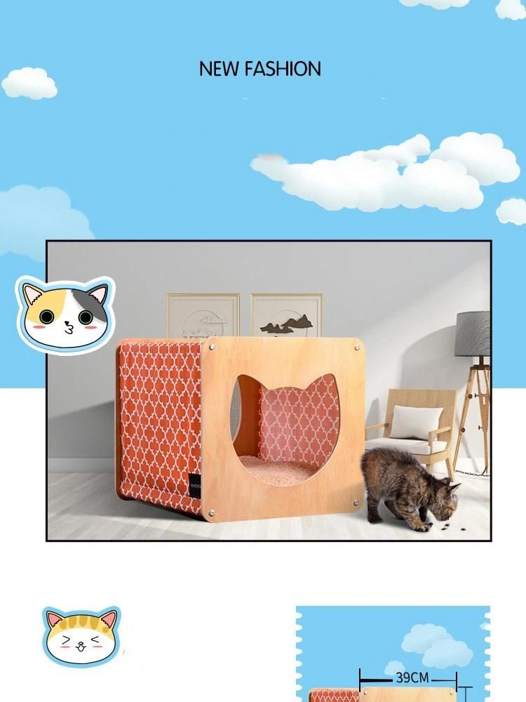 Removable Cat Furniture with Tarpaulin Cotton Cat Cage Cat House