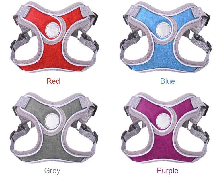 Personalized 3 Colors Sport, Casual Reflective Puppy French Bulldog Polyester Dog Vest Harnesses