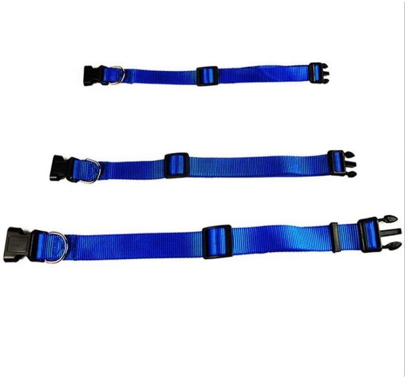 Adjustable Nylon Dog Collar with Classic Solid Colors