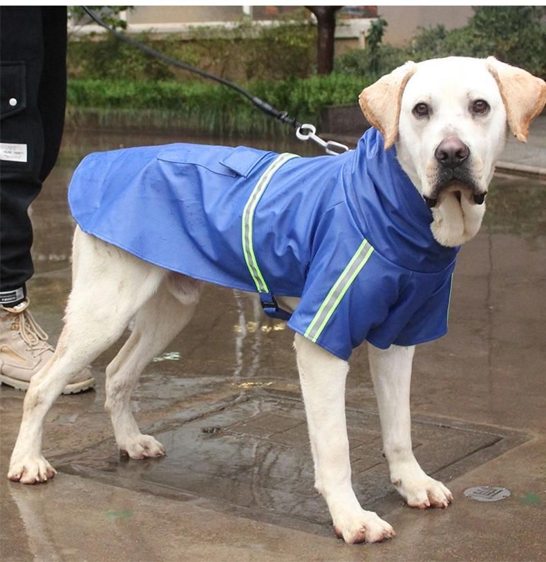 Dog Raincoats for Large Dogs with Reflective Strip Hoodie